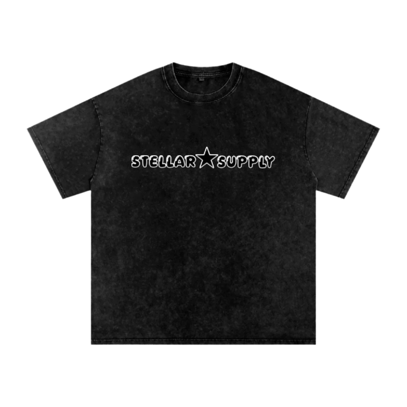 Stellar Supply Acid Wash Oversize T-Shirt - Black