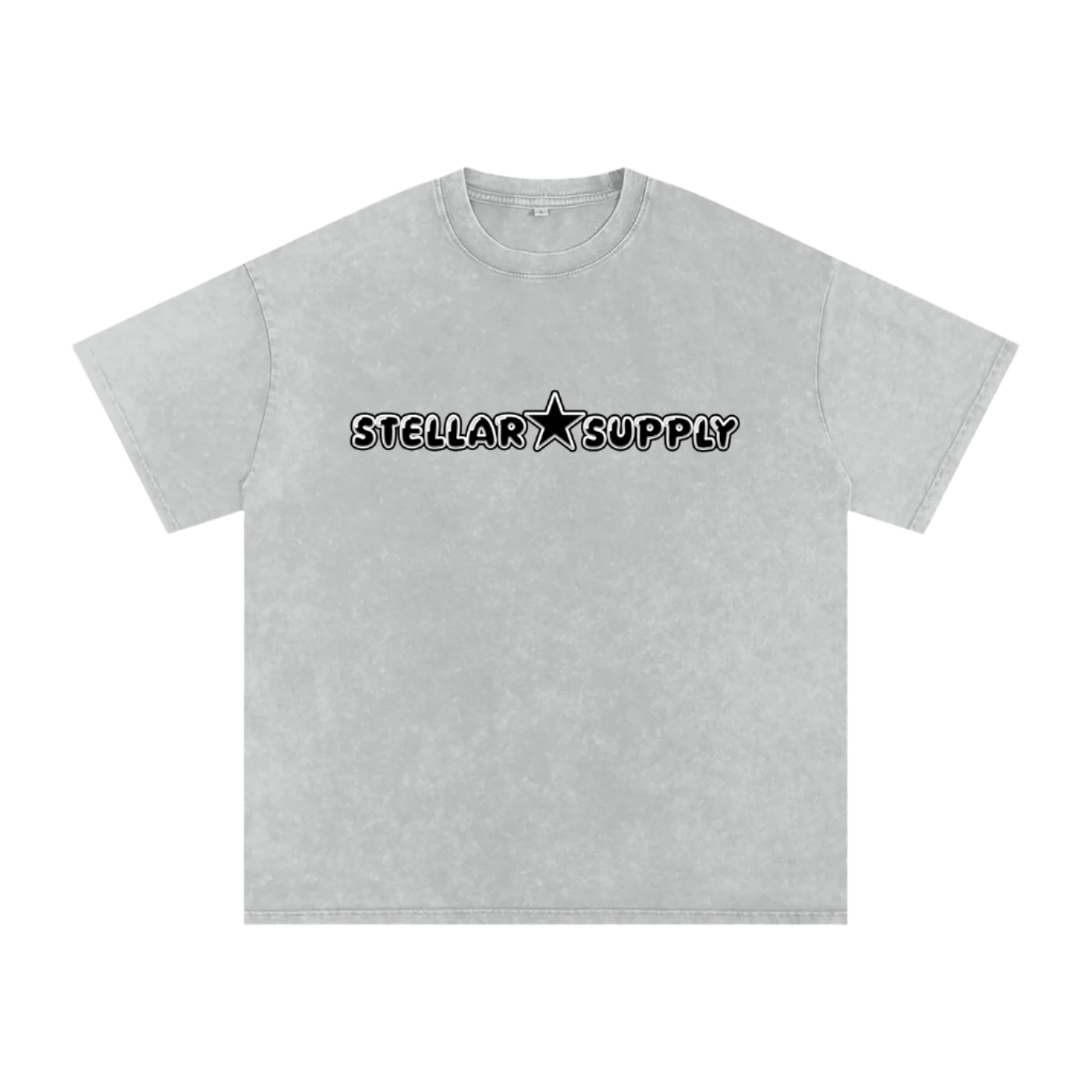 Stellar Supply Acid Wash Oversize T-Shirt - Light Gray