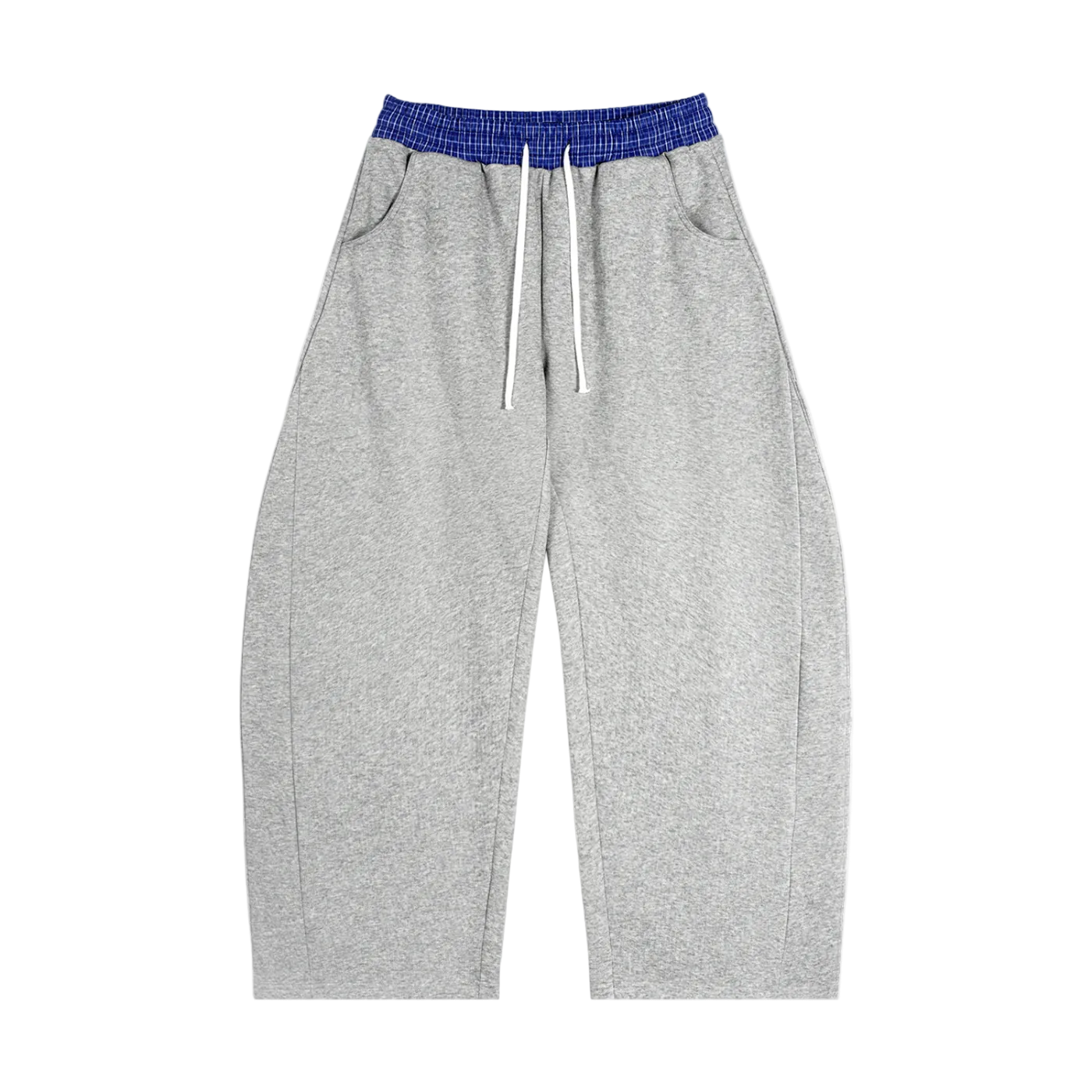 Plaid Waistband Barrel Sweatpants