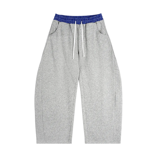 Plaid Waistband Barrel Sweatpants