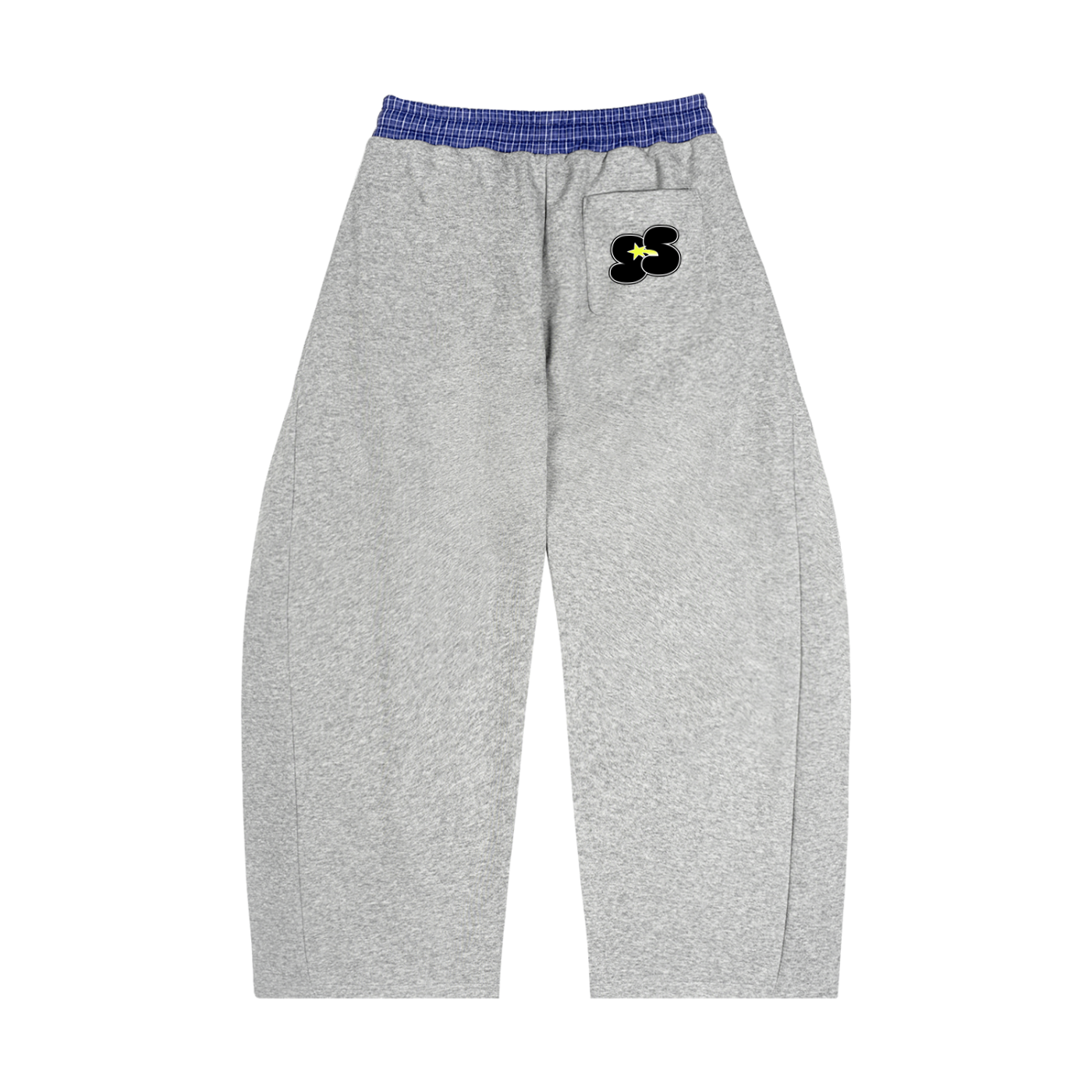 Plaid Waistband Barrel Sweatpants