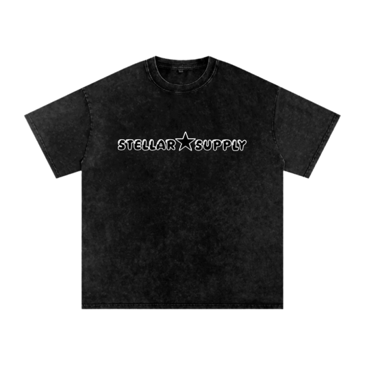 Stellar Supply Acid Wash Oversize T-Shirt - Black